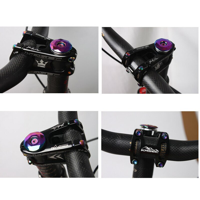 Krsec mtb skaft titan 31.8*50mm styrstång aluminiumlegering ultralätt passform 28.6mm gaffel kort stång cykel accessoarer