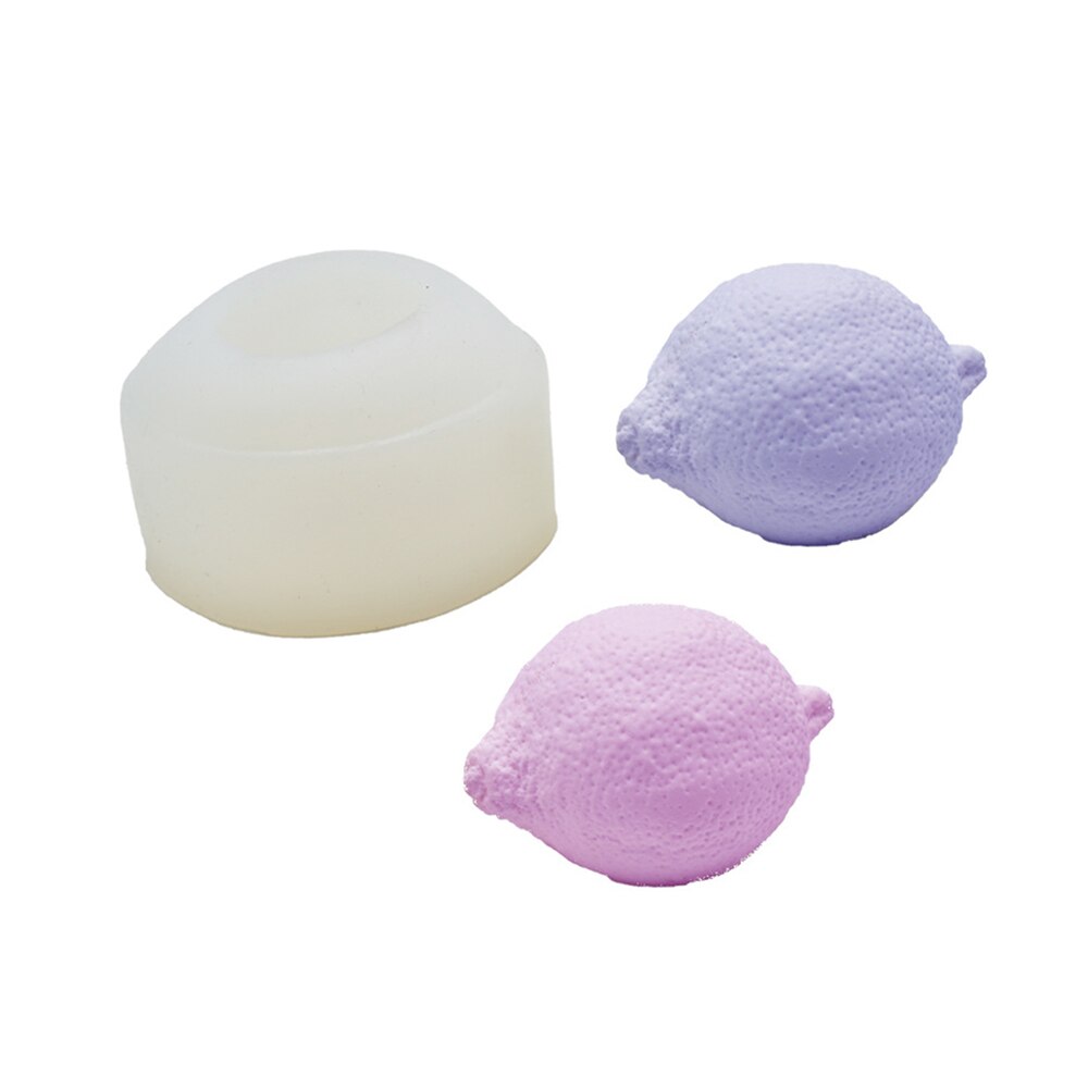 3D Handmade Lemon Shape Silicone Mould Aromatherapy Gypsum Mold Cupcake Props Fondant Candy Soap Candle Mould
