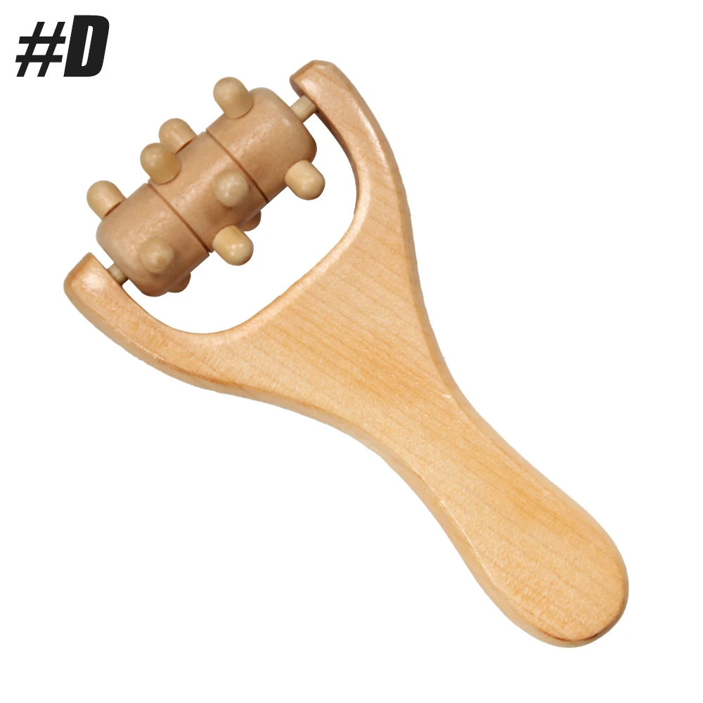 Massageroller-Werkzeug für Taille, Oberschenkel, Beine, Hände, Ganzkörpermassagegerät, Maderotherapie, reines Birnenholz, leichter, natürlicher Muskelroller: Rose Red