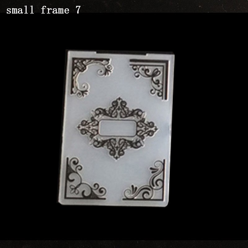 Handmaking Cards Making 1Pcs Transparent Embossing Formwork Concave-convex Photo Album Decor DIY Template 14.5*10.5CM Plastic: small frame 7