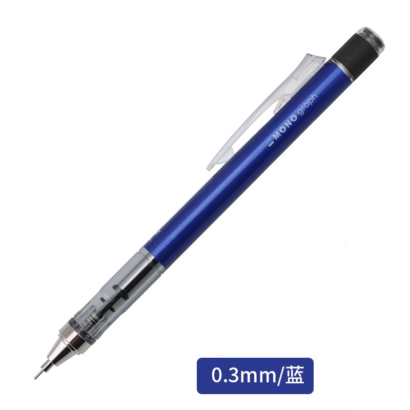 Tombow Mono Graph Mechanical Pencil 0.3mm 0.5mm Drawing Pencils Japanese Stationery DPA-131 DPA-132: 0.3mm blue