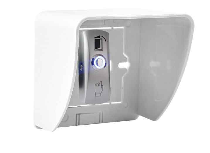 Exit button with LED light for Access control zinc alloy Material the Bottom Box Door Push Exit Door Release Button Switch