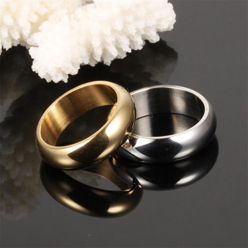 Modyle - alliances classiques en acier inoxydable couleur argent/couleur or pour femmes