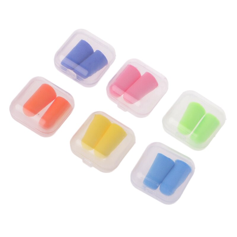 1Pair Soft Silicone Ear Plugs Sleeping Hearing Protection Noise Reduction