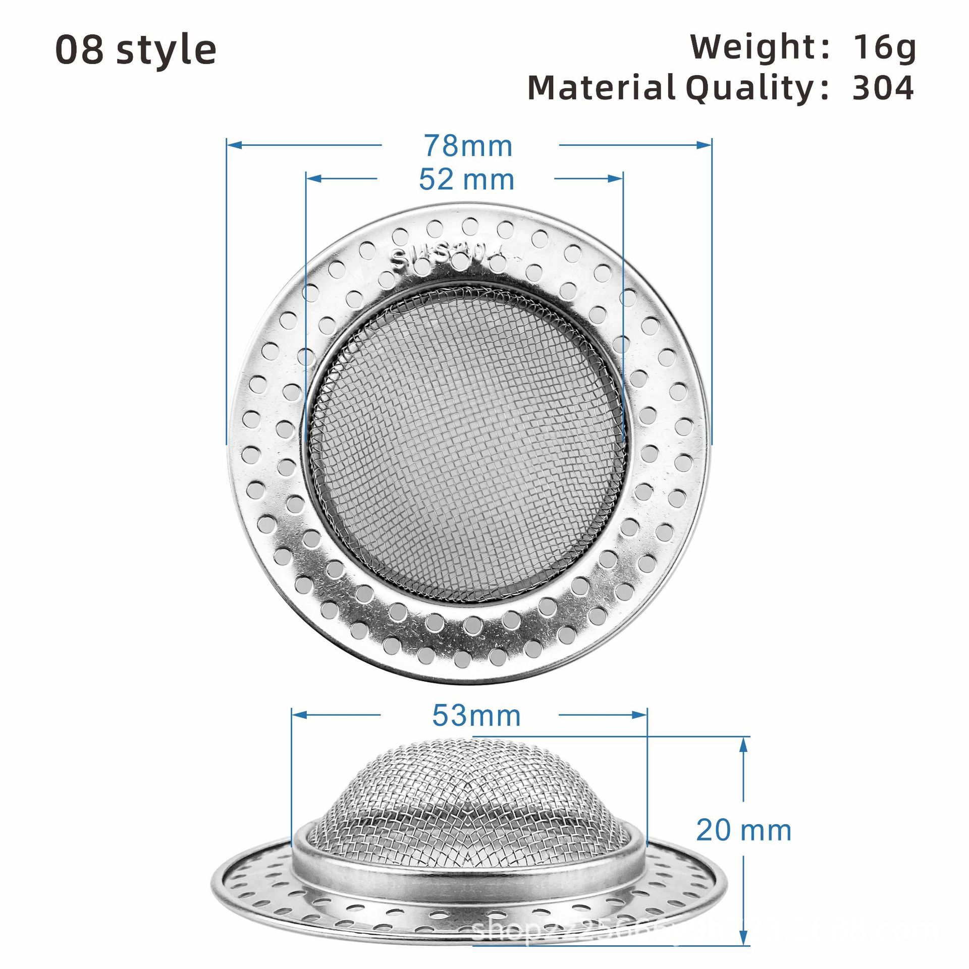 Universele gootsteen rioolzeef wastafel afvoer stop RVS gootsteen afvoer plug filter badkamer vloer afvoer keuken accessoire