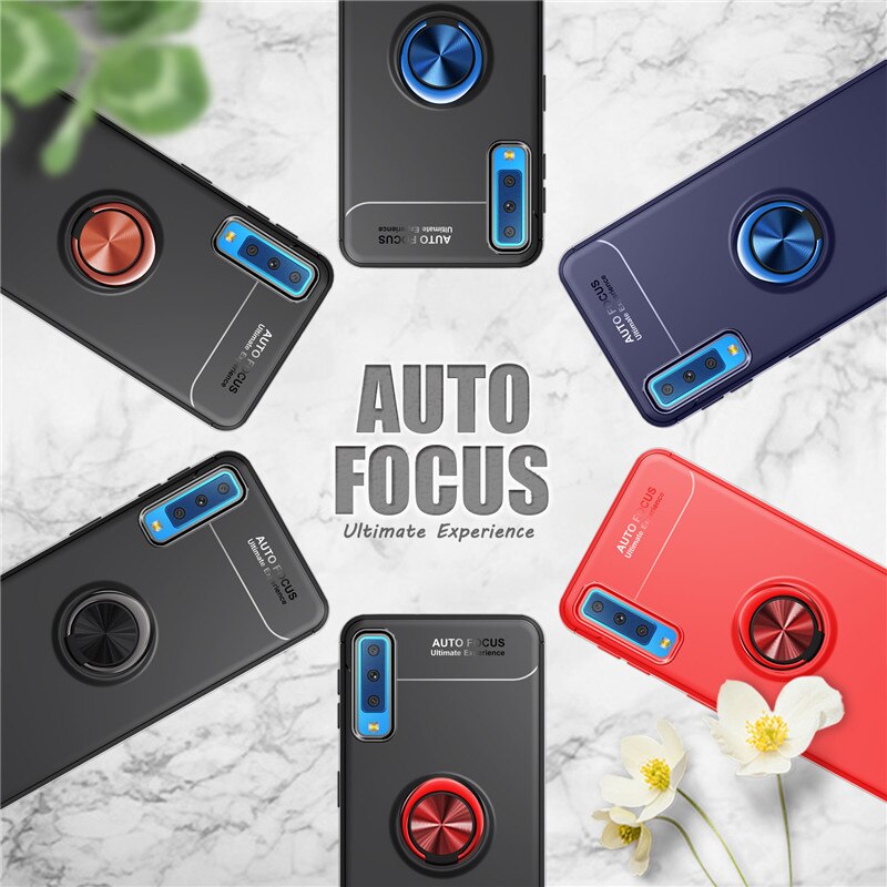 Coque arrière avec anneau de doigt pour Samsung Galaxy A7 , A750, SM-A750F, A750F
