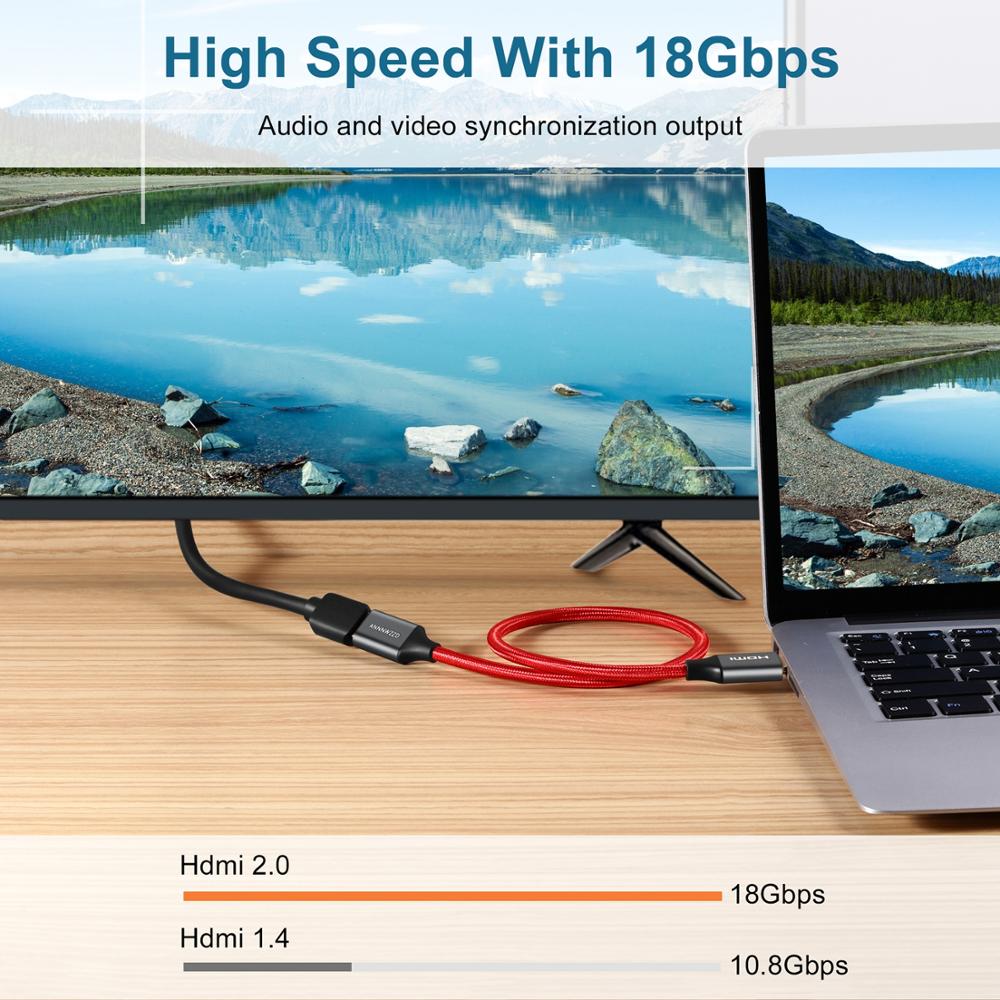 Hdmi-Compatibel Extender Kabel 4K 60Hz V2.0 Man-vrouw Kabel Voor Hdtv Nintend Schakelaar PS4/PS3 Hdmi-Compatibel Extension