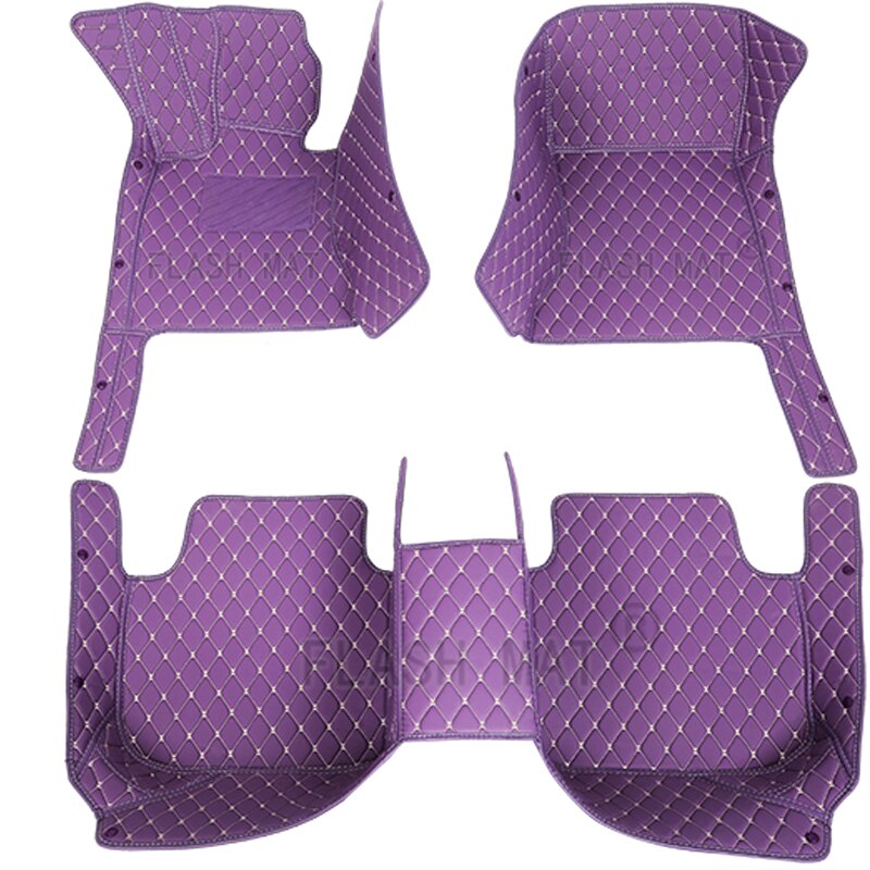 Flash mat leather car floor mats For Lifan All Models x60 x50 320 330 520 620 630 720 Car-Styling: Purple