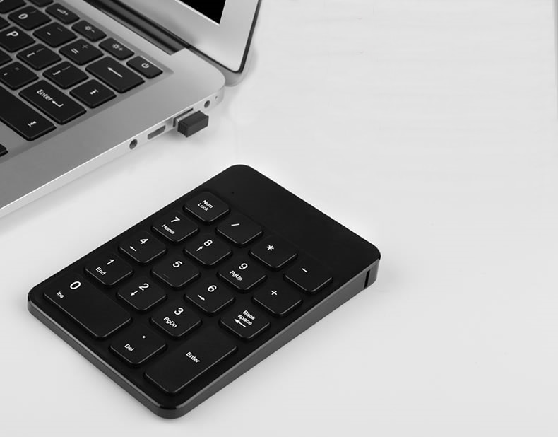 B O W HW157 Rechageable Bluetooth Wireless/2.4G Wireless 18 Key Portable Numeric Keypad For Notebook,Desktop Computer