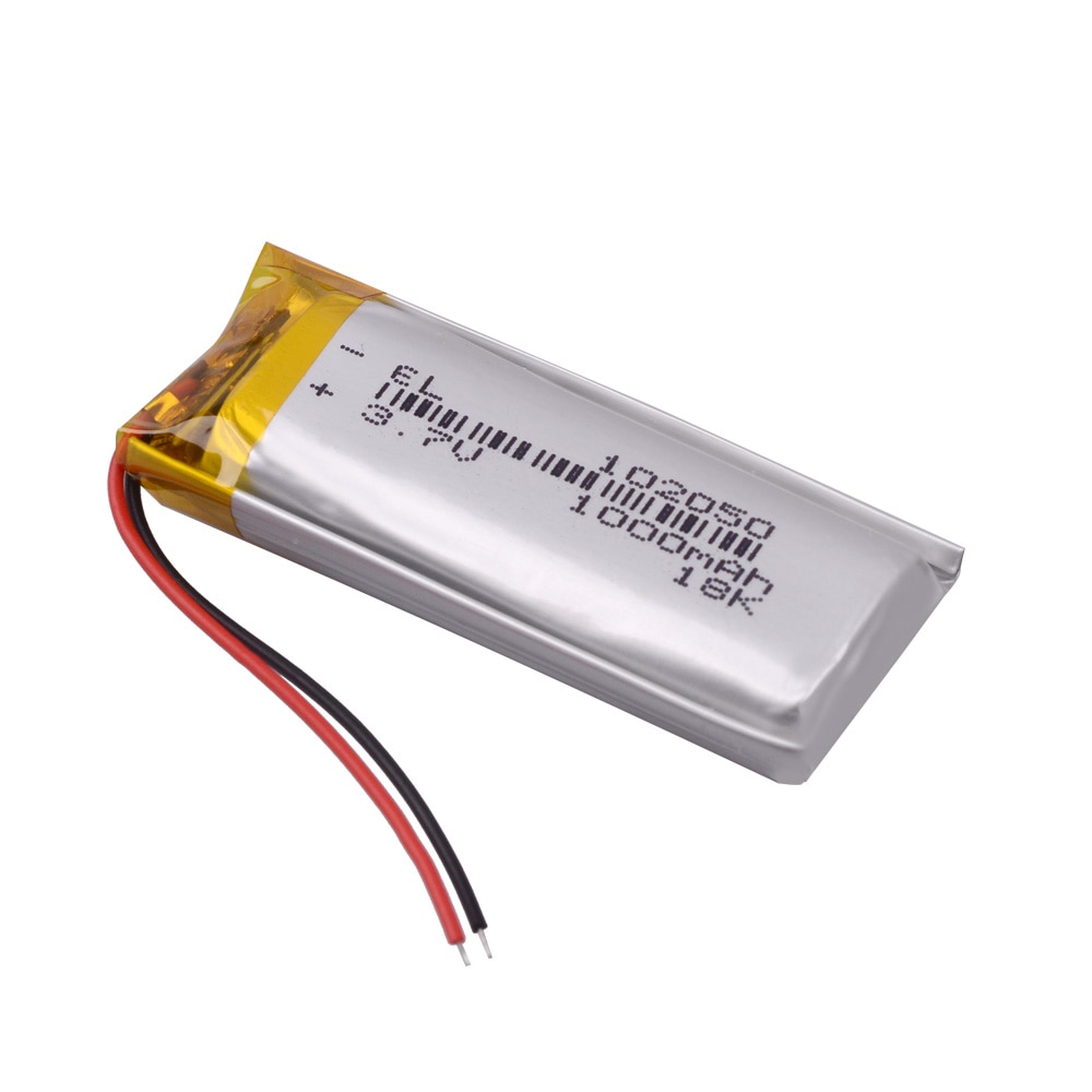 Batterie lithium-ion polymère 1000mah 3.7 V 102050, pour MP3 MP4 MP5 GPS KTV, batterie domestique, amplificateur audio, ordinateur, microphone