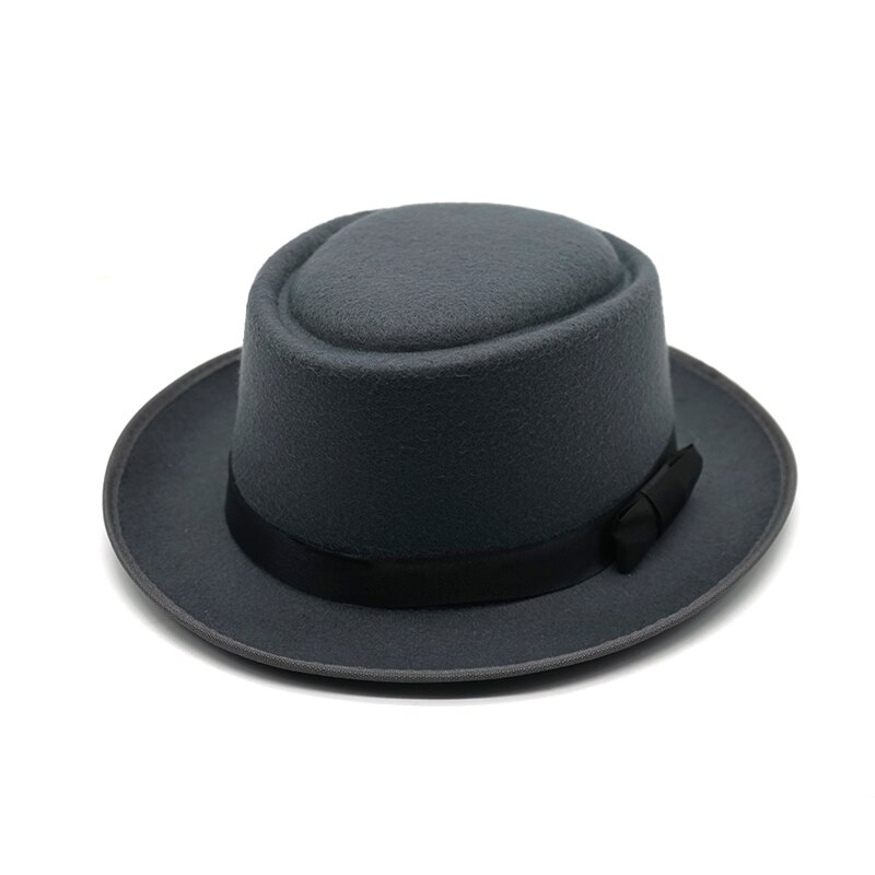 Vinter panama hat kvinder filt kasketter mandlige vintage trilby hat bred skygge fedora kasketter med bånd chapeau homme feutre: 7