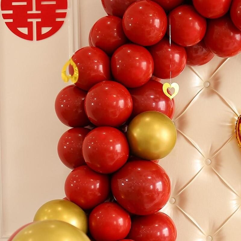 10/50 Uds. Globos dobles de látex de 10 pulgadas decoración de Globos para bodas Globos con forma de corazón suministro de Metal de cumpleaños Bab S8G9