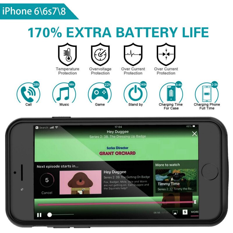 5000 mAh For iPhone X XS MAX XR Battery Charger Case Wireless charging Smart Power Bank For iPhone XS XR XS MAX Battery Case