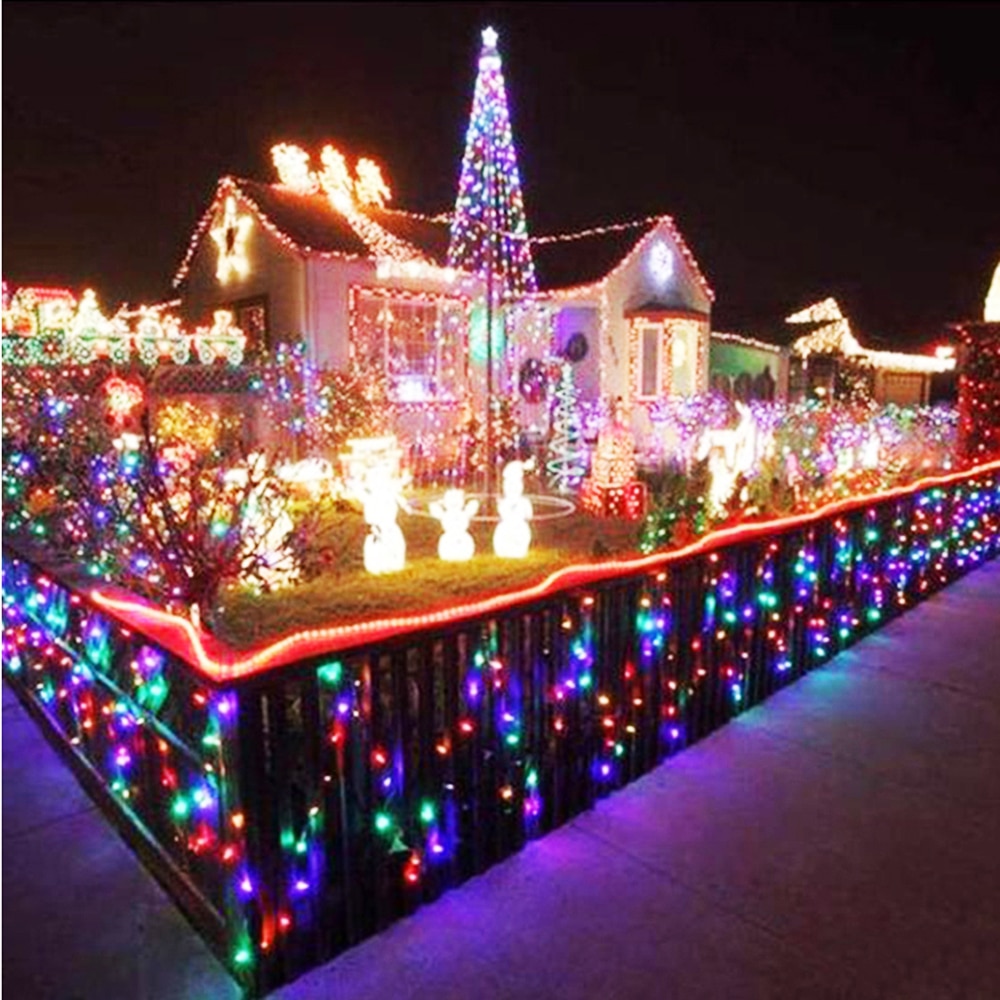 10Meter Led String lights 100Leds with Controller for Christmas tree House courtyard Party Garden Decor 110V/220V Q