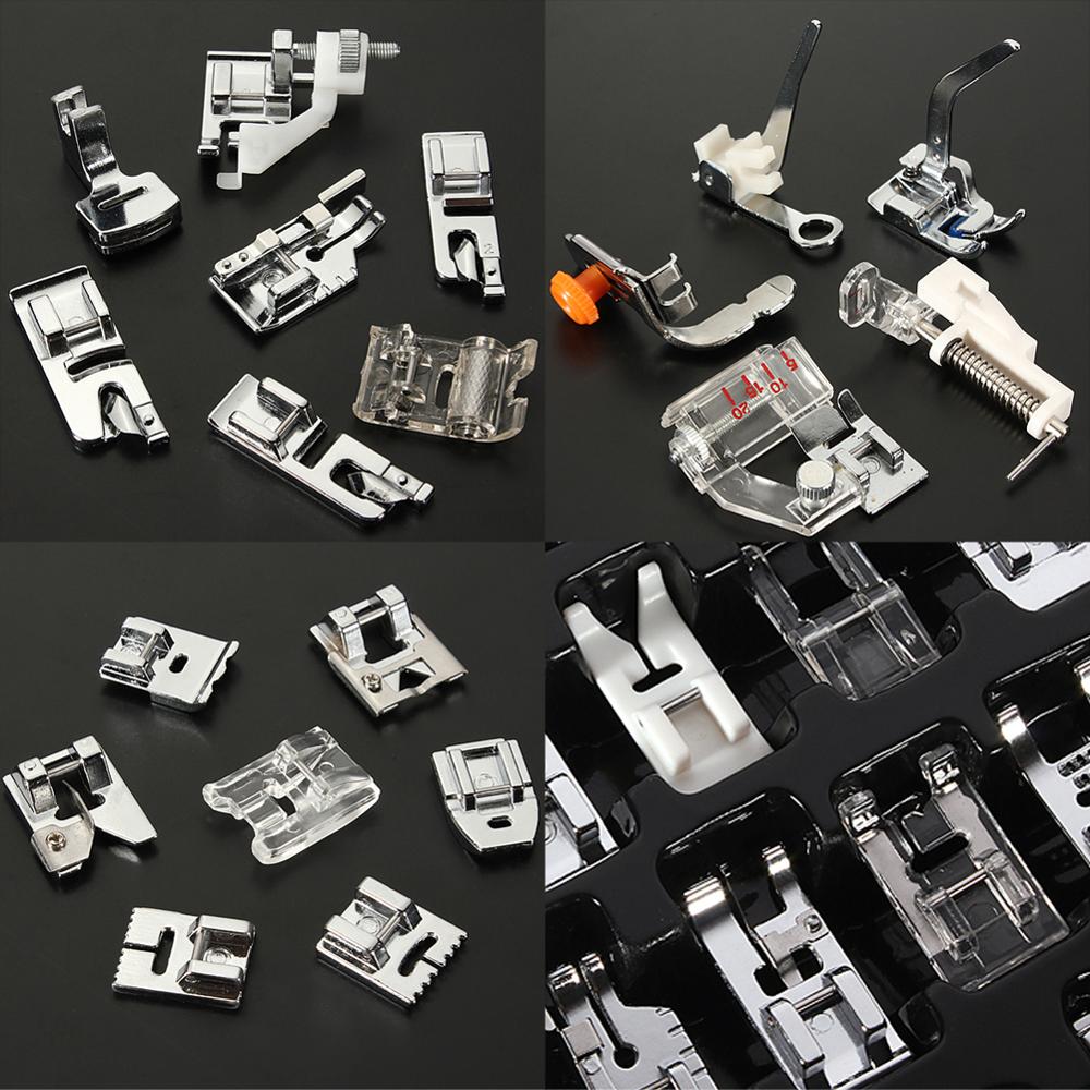 Kit de pieds presseurs pour Machine à coudre domestique 32 52 62 72 pièces, accessoires de couture, tressage, point aveugle