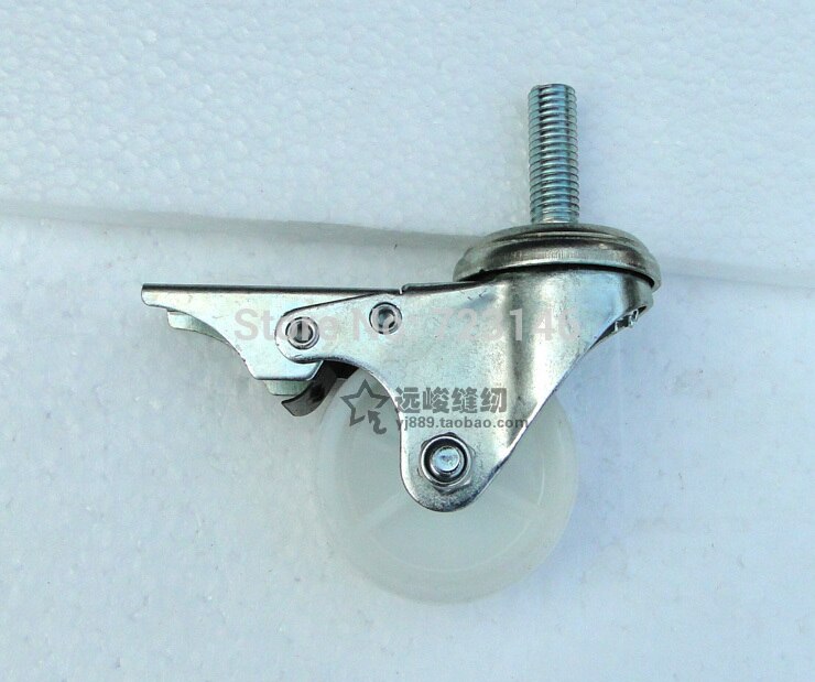 White 5X INDUSTRIAL SEWING MACHINE LOCKING SET OF CASTOR WHEEL RUBBER REDUCE VIBRATION FOR JUKI SINGER BROTHER MITSUBISHI