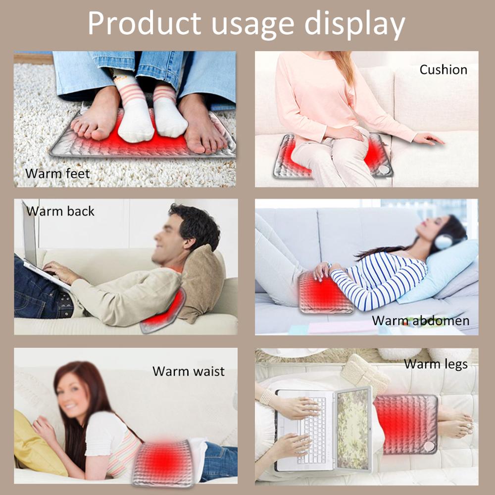 Electric Heating Pad Blanket Timer Physiotherapy Heating Pad For Shoulder Neck Back Spine Leg Pain Relief Winter Warm