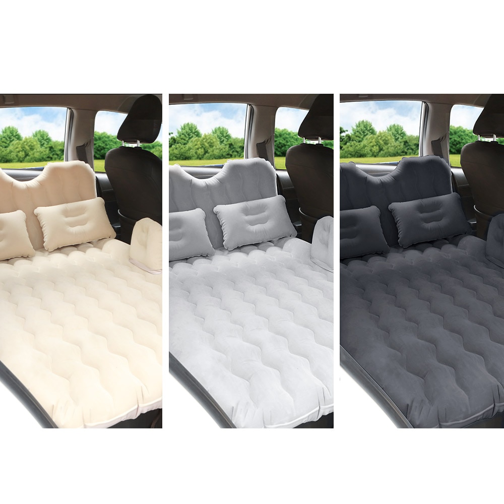 Pvc Flocking Camping Comfortable Car Inflatable Air Bed For Car Back Seat Travel Mattress Bed