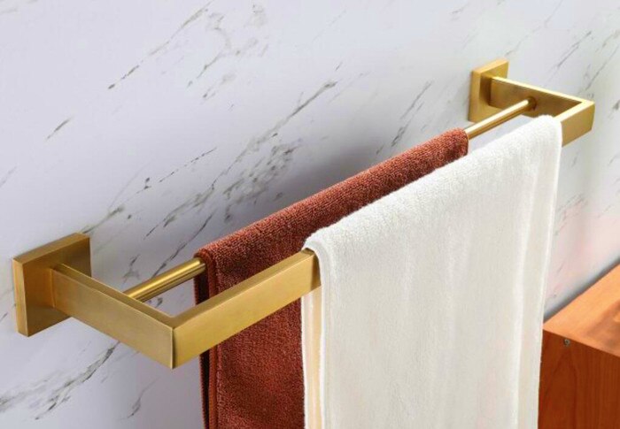 304 Stainless Steel brushed gold Coat Racks Towel Hook ,paper holder,towel holder, Round Base Robe Hook Wall Mounted BL476: double towel holder