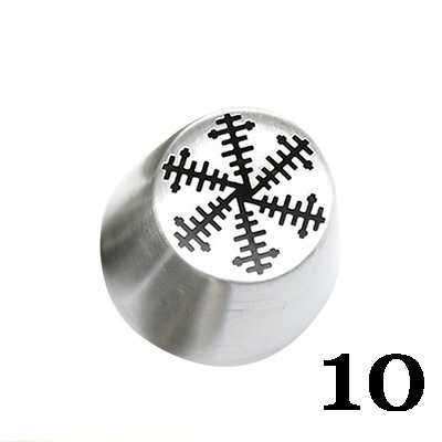 Juego de boquillas con forma de copo de nieve para decoración de pasteles, repostería para glaseado, decoración de pasteles y magdalenas, utensilios de cocina para hornear, navidad: A10