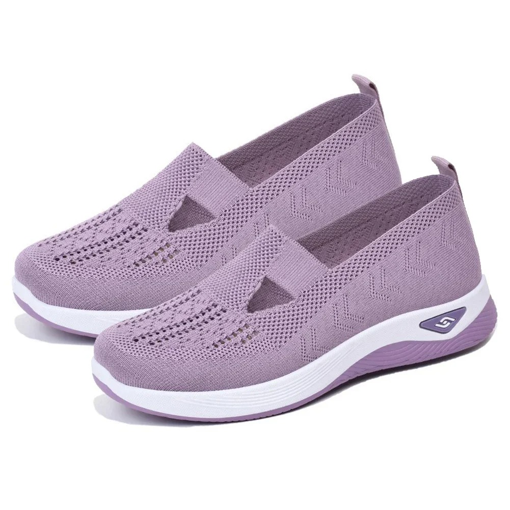Nuove scarpe da passeggio estive a piedi nudi per donna Scarpe ortopediche comode e traspiranti in mesh Scarpe da ginnastica antiscivolo con supporto per l'arco plantare: Black / 40