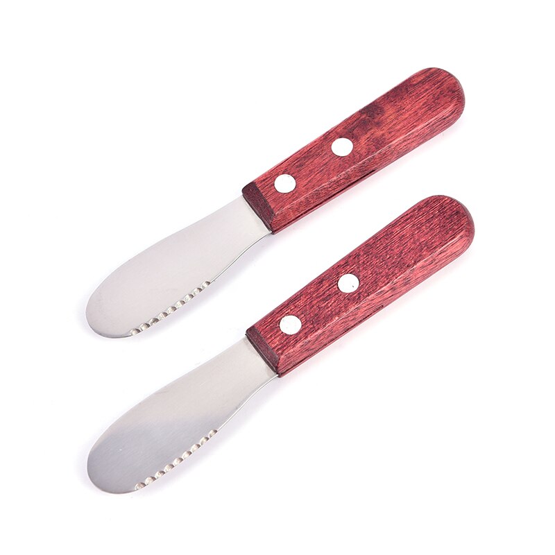 átula De Acero Inoxidable Para Mantequilla, Cuchillo Para Manteca Queso Espatula Herramienta Con Mango De Madera Herramienta De Cocina Cuchillo Accesorios 1 Ud 1