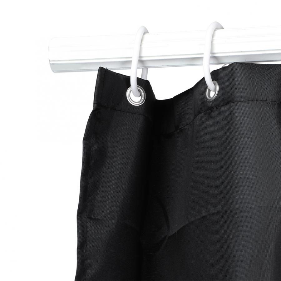 Pure Zwarte Douchegordijn Waterdicht Badkamer Gordijnen Met Haken Eenvoudige Huis Badkamer Decor Bad Screen 2 Maten Optioneel