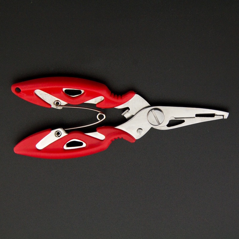 Fishing Plier Scissor Braid Line Lure Cutter Hook Remover Tackle Tool Cutting Fish Use Tongs Scissors Multi Function Plier: red