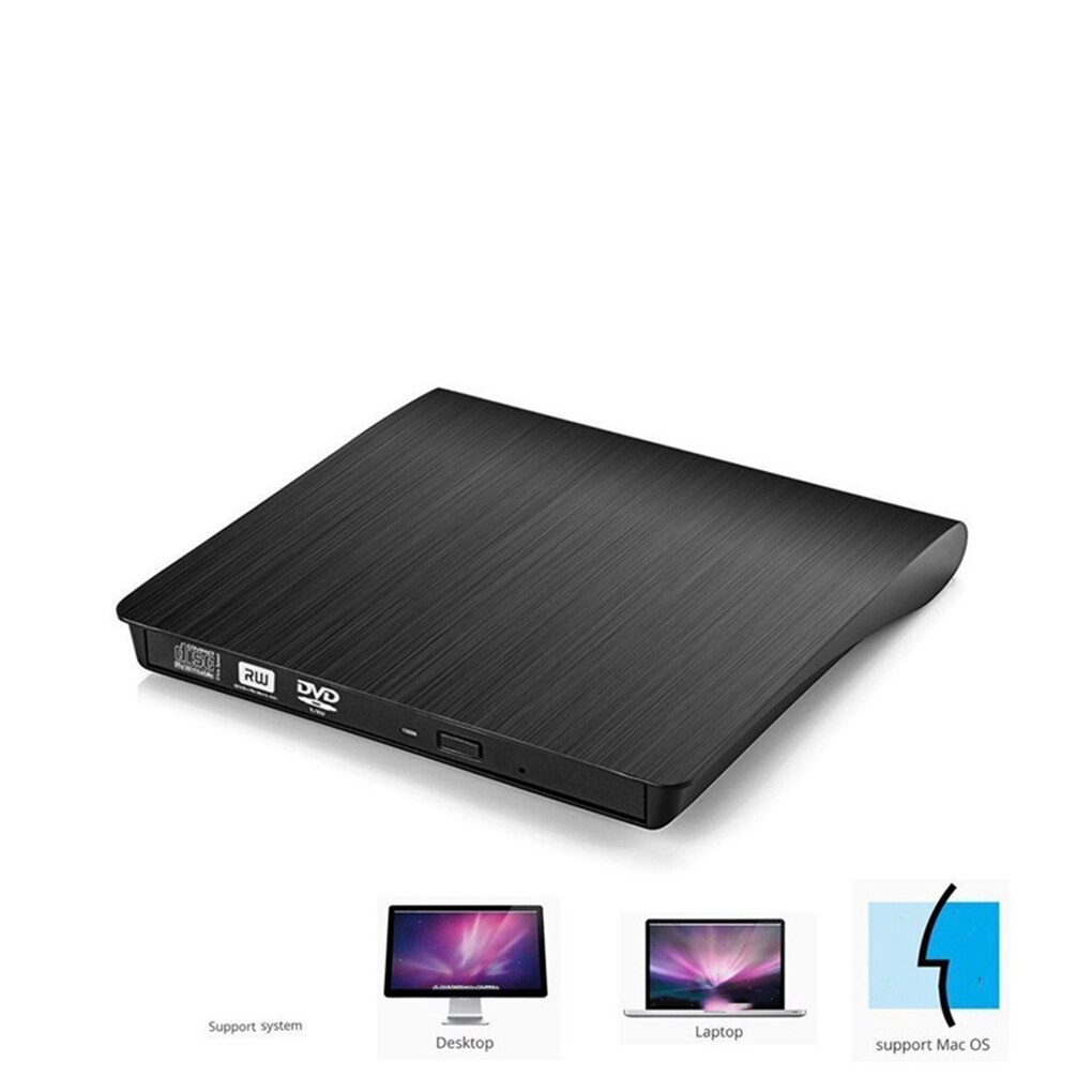 Leitor de dvd externo portátil com entrada usb 3.0, drive óptico, cd rom, desktop, pc, laptop, tablet, promoção