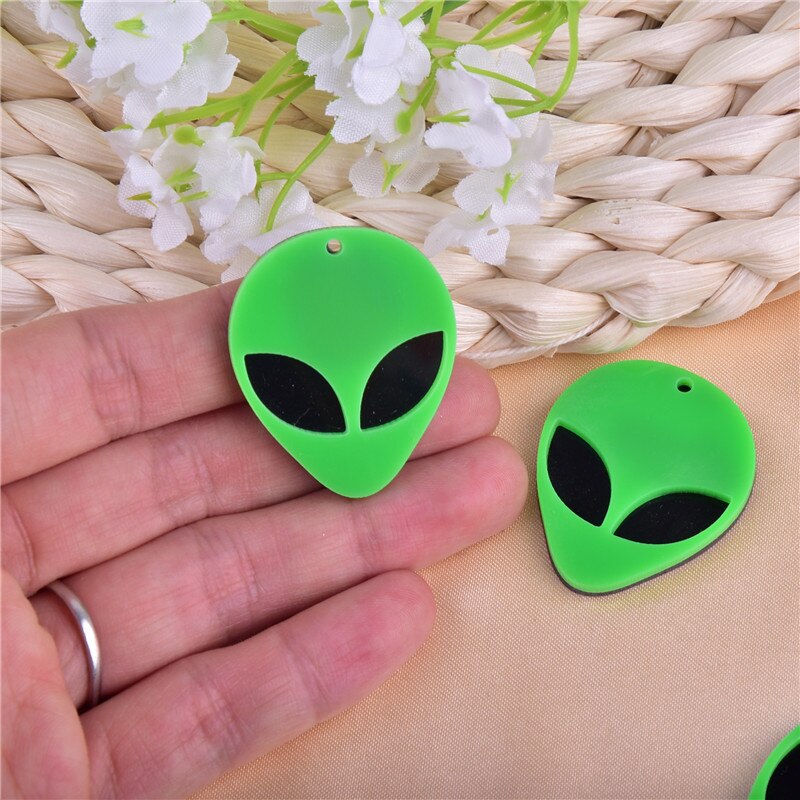 10pcs/pack Alien Arcylic Charms Earring Bracelet DIY Jewelry Making