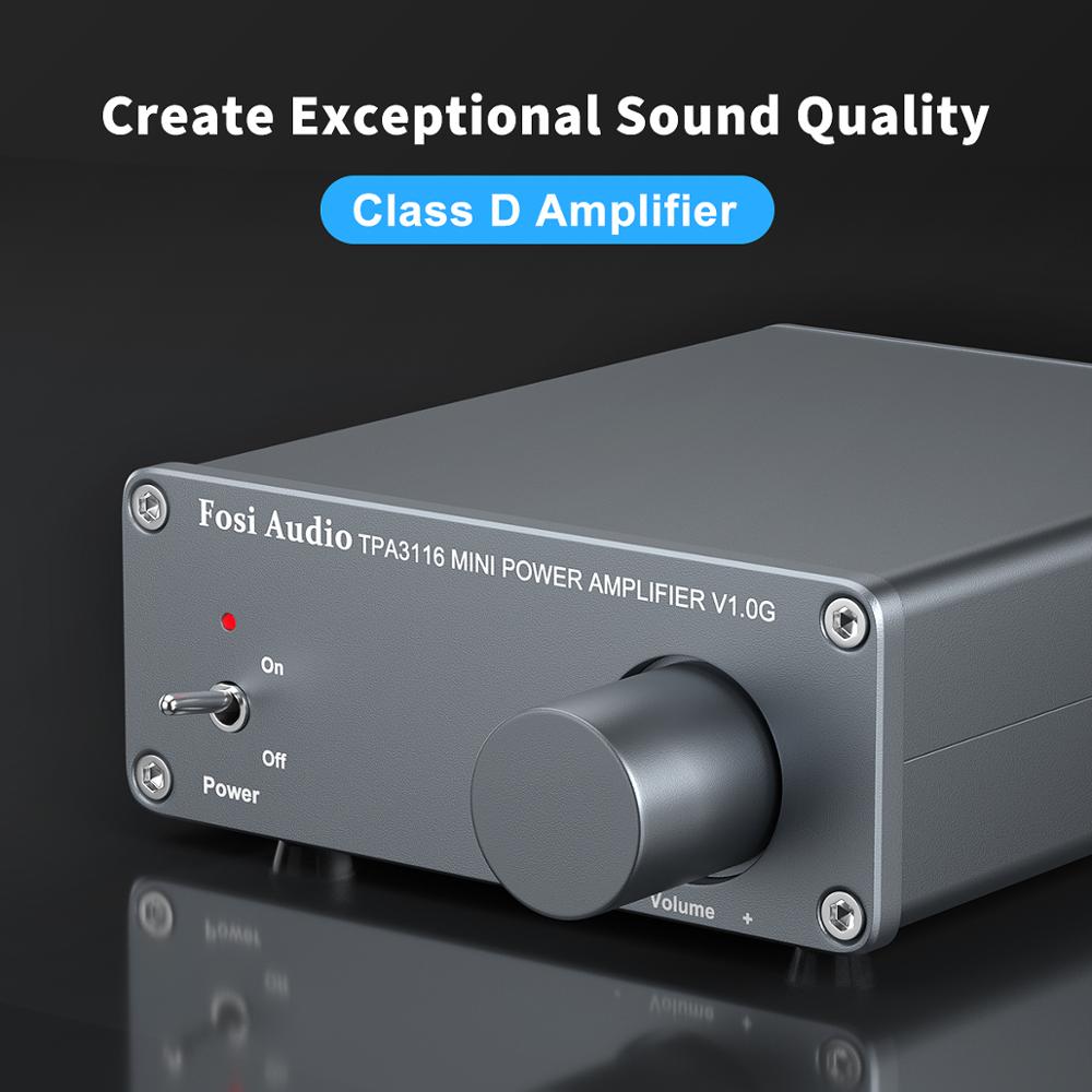 Fosi Audio- V 1,0G 2 Kanal Stereo Audio- Energie Verstärker Klasse D Mini Hallo-fi Professionelle Digitale Ampere für Hause lautsprecher 50W x2