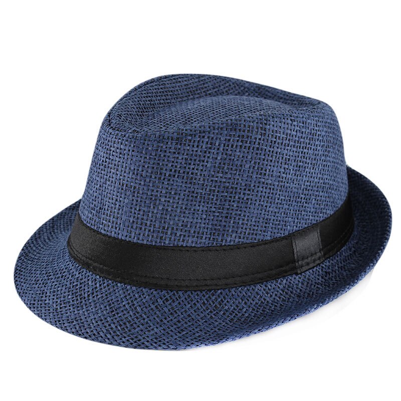 Miaoxi Neue freundlicher Sonnenhut Für Jungen Sommer Kappen lässig Stroh Kappen freundlicher Feste Farben Motorhaube Mädchen Hüte SN-002: Blau