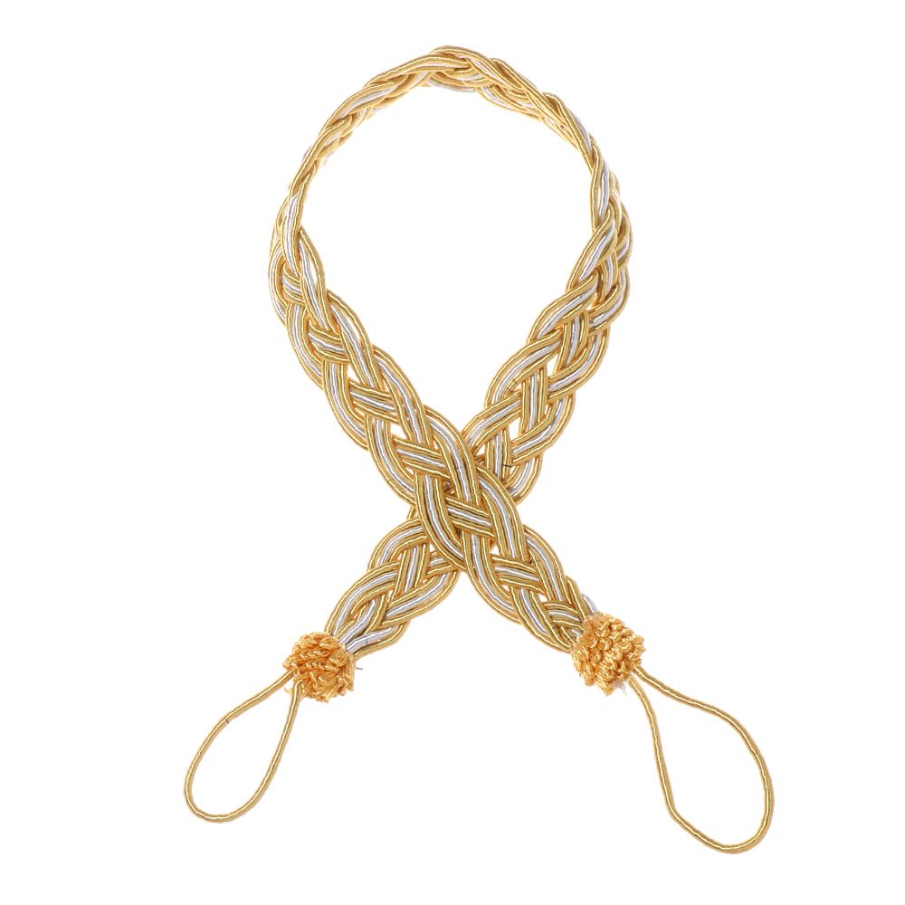 2PCS Braided Satin Rope Curtain Tie Backs Tiebacks Holdbacks Curtain Voile Strap