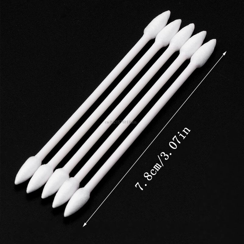 25pcs Cotton Disposable Stick Cleaning Tool for AirPods Earphone Smart Phone Tablet Charge Port USB Port