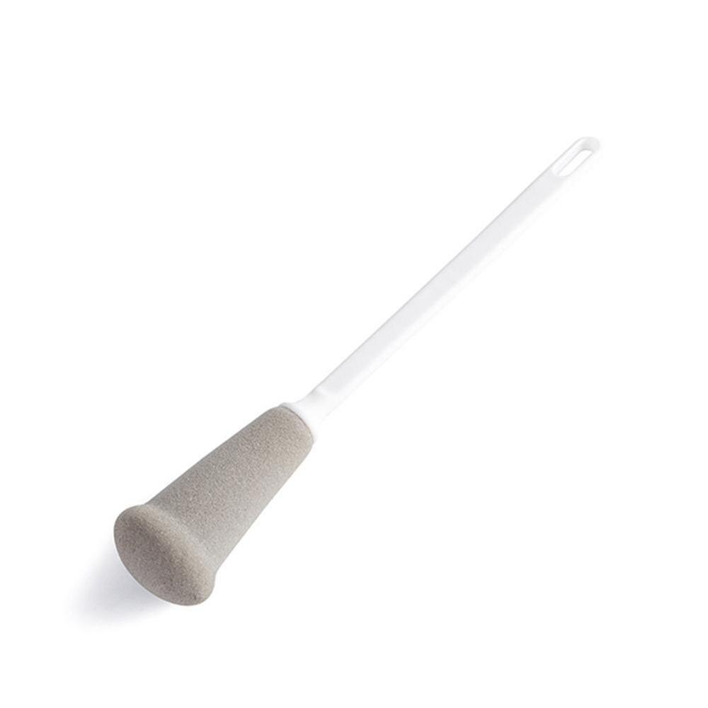 1PC Kitchen Sponge Cup Brush Milk Bottle Glass Clean Sponge Clean Long Brush Decontamination Cup Wash Handle A3L0: white