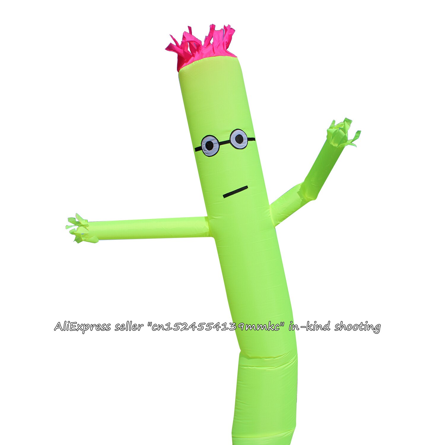 10FT 3M Air Dancer Sky Dancer Aufblasbare Rohr Puppet Wind Fliegen für 45CM Blowe (Fluoreszierende Gelb)