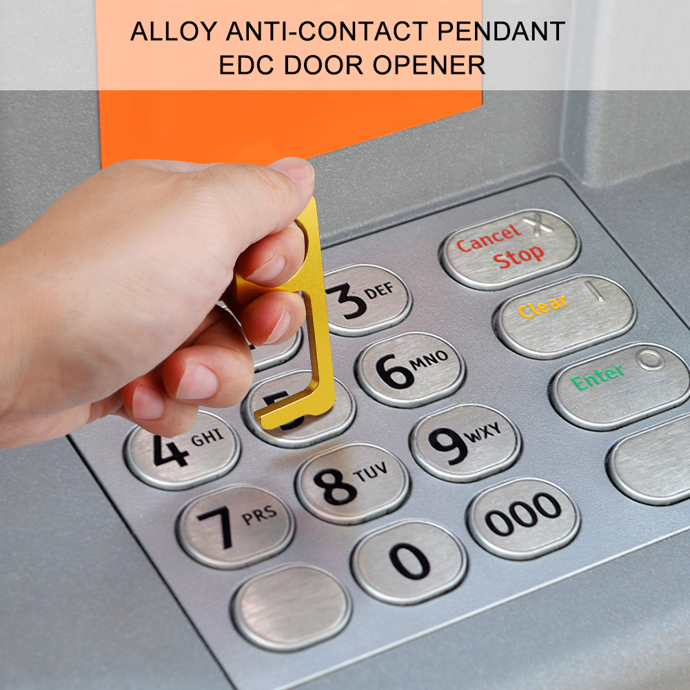 Commande manuelle antibactérienne en laiton, ouvre-porte EDC, poignée d'ascenseur, clé de maison, outil manuel de sécurité sans Contact,