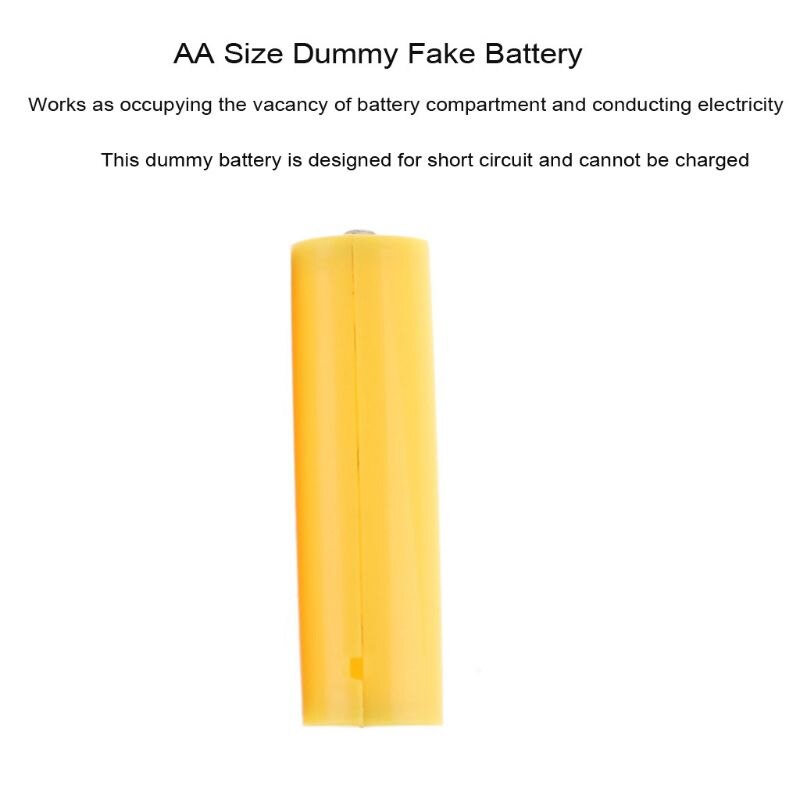 5 pièces AA AAA taille factice fausse batterie configuration coque espace réservé cylindre conducteur fausse batterie