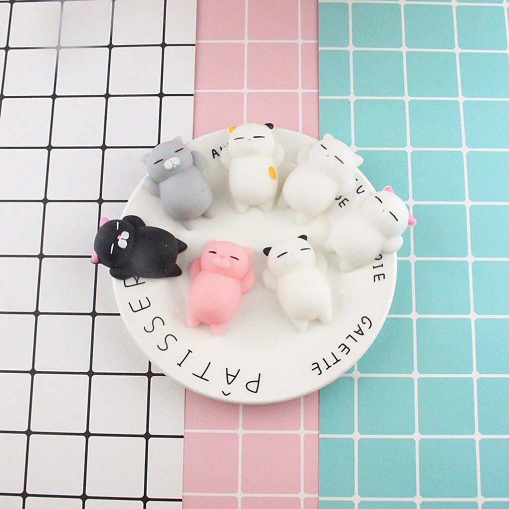 Mini Squishy Dier Speelgoed Zachte Leuke Kat Patroon Doekjes Stressbal Squeeze Rising Grappig Speelgoed Overdrukventiel Speelgoed Voor Grappige Speelgoed