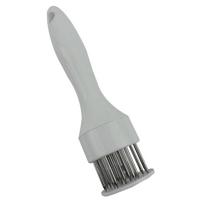 Profissão amaciador de carne de alta qualidade amaciador de carne manual agulha com martelo de carne de aço inoxidável ferramentas de cozinha 1pcs: WHITE