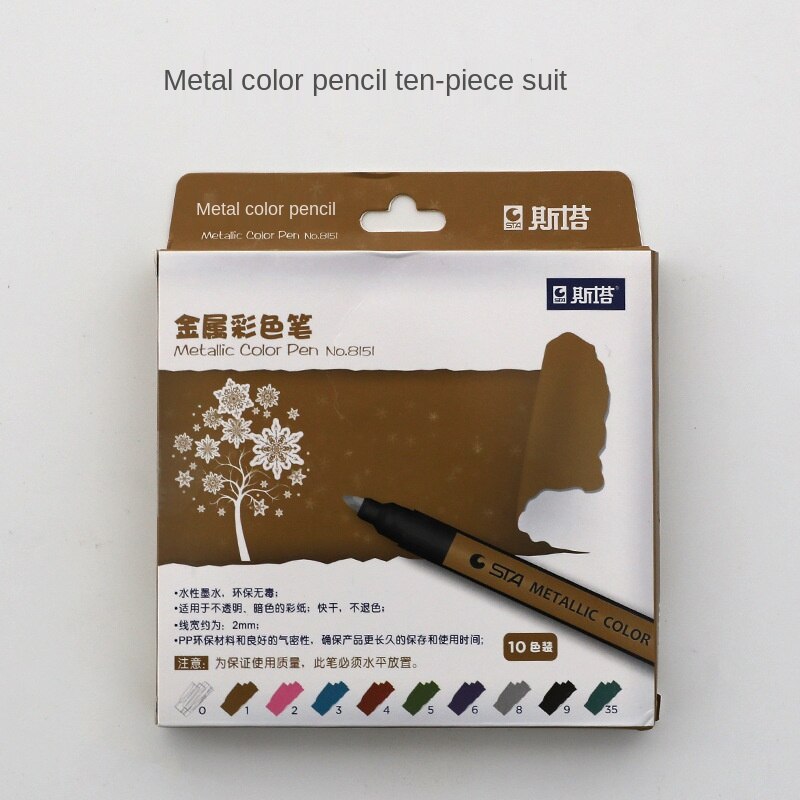 Rotuladores metálicos para pintar, rotuladores artísticos de escritura permanente para papel, piedra, vidrio y pared, 10 unids/lote