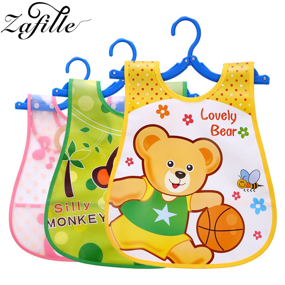 Afille Slabbers Cartoon Print Baby Spullen Plastic Waterdicht Verstelbare Baby Schort Lunch Voeden Kleding Unisex Baby Accessoires