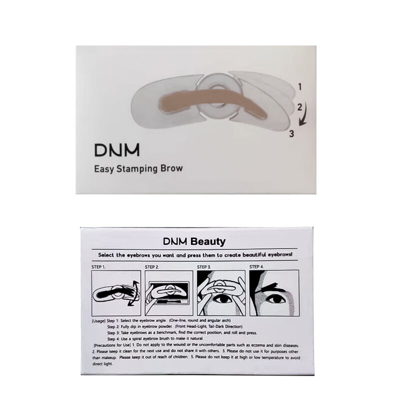 Dnm Verstelbare Wenkbrauw Stempel Vrouwen Quick Makeup Tools Draaibaar Voor Drie Soort Waterdichte Diy Brow Vorm Brow Stempel