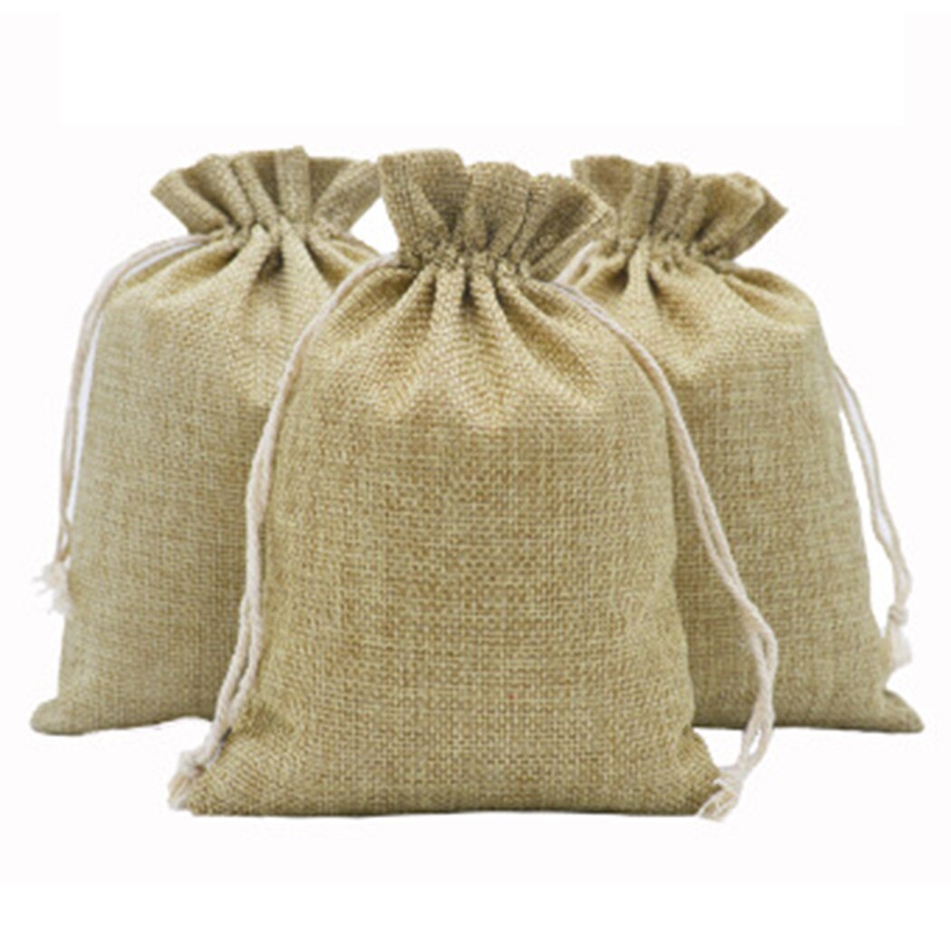 Pouch bag Drawstring Wedding Storage Container Kit Hessian Makeup