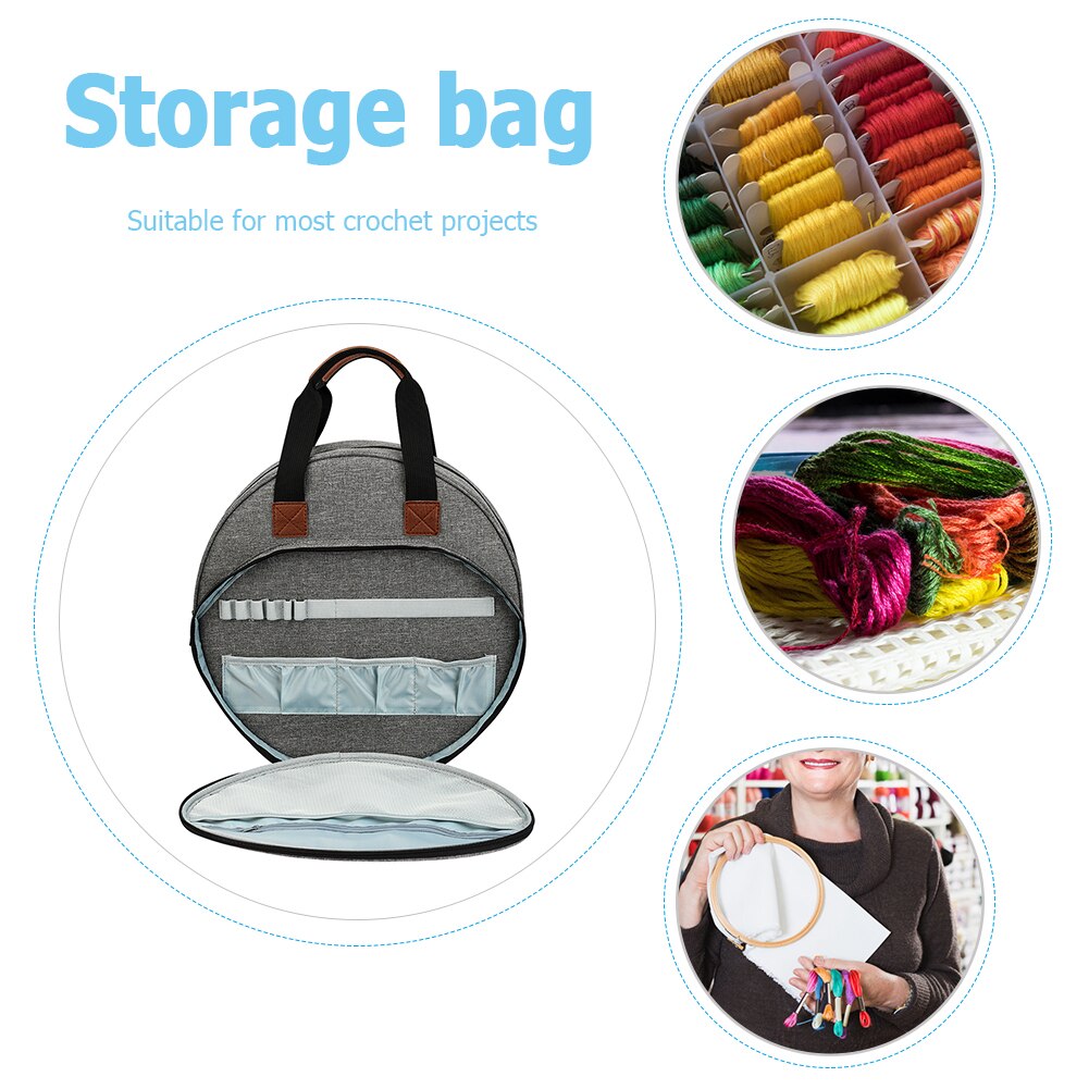 Sac de rangement pratique, Kit d'outils de broderie, sac de rangement pratique pour fil de point de croix accessoires de couture, sacs à main de grande capacité