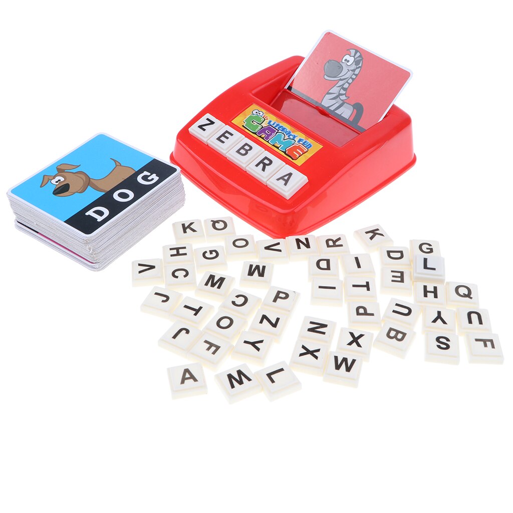 57 Pieces/set Alphabet Letter Spelling Game Match Flashcard Word Machine Toy