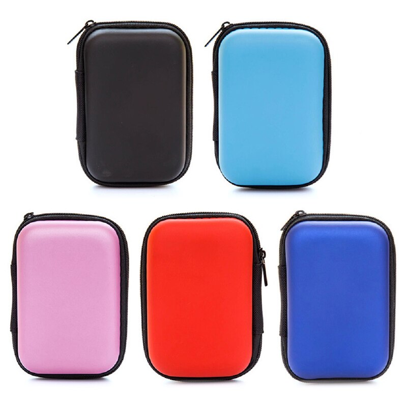 Mini zíper duro fone de ouvido caso titular portátil fones de ouvido bolsa caixa de armazenamento saco de proteção cabo usb organizador armazenamento