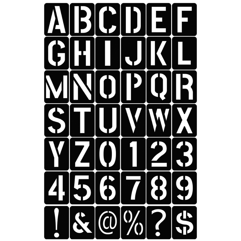 PATIKIL 8 Inch Letter Stencils Number Stencils, 36 Pack