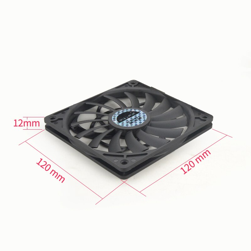 Ultra-thin 12mm thick fan water cooled computer cooling ITX small box dedicated PWM four needle temperature control 120mm mute