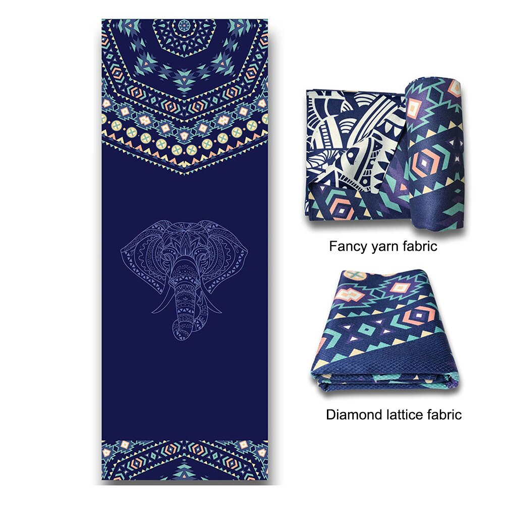 Portable Antislip Microfiber Gedrukt Yoga Mat Handdoeken Zachte Fitness Deken Workout Sport Reizen Thuis Yoga Mat Quick-drogen